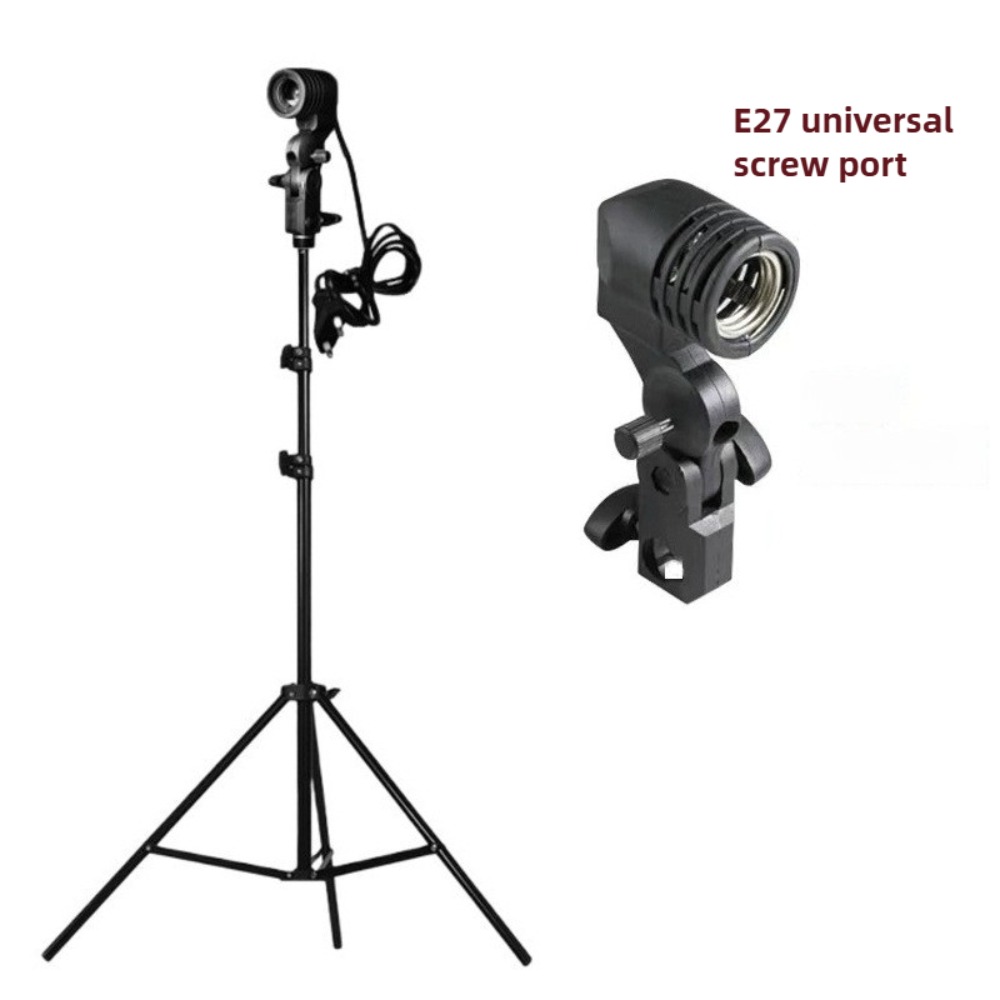Photography Lighting Studio - Statif Lampu 2M, Soket AC E27