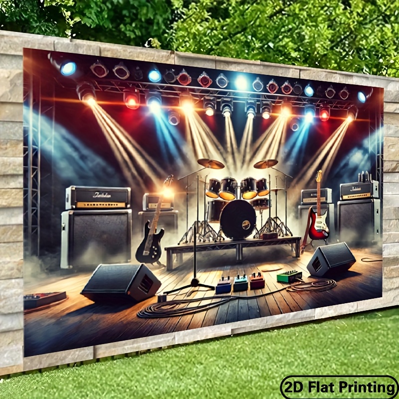 Photography Lighting Background - Lampu Tali Alfabet Datar 2D, Latar