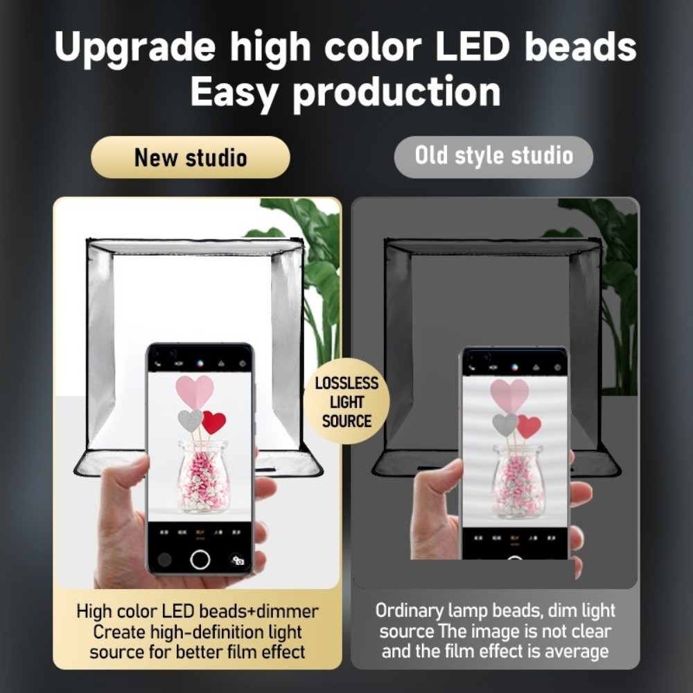 Photography Lighting Background - Kotak Lampu LED Mini 45/65cm dengan