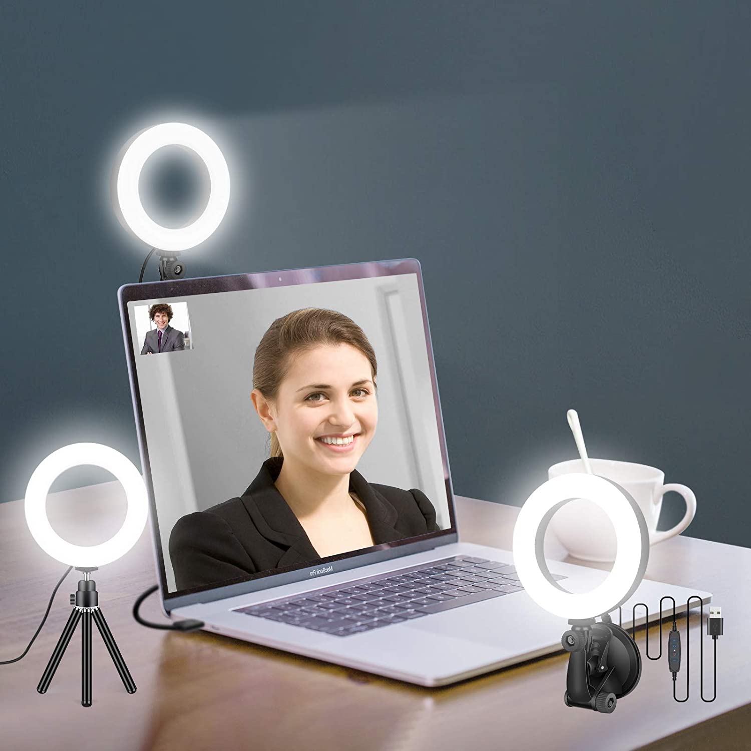 Photography Lighting Ring - Lampu Cincin 16Cm untuk Pertemuan Zoom,