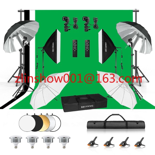 Photography Lighting And Backdrop Kits - Peralatan Studio Foto 2.6*3m/2*3m Stand Latar