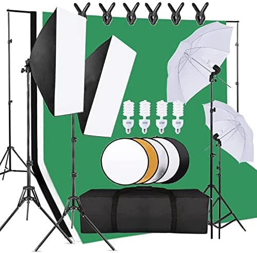 Photography Lighting And Backdrop Kits - Peralatan Studio Foto Hemat Biaya Termasuk