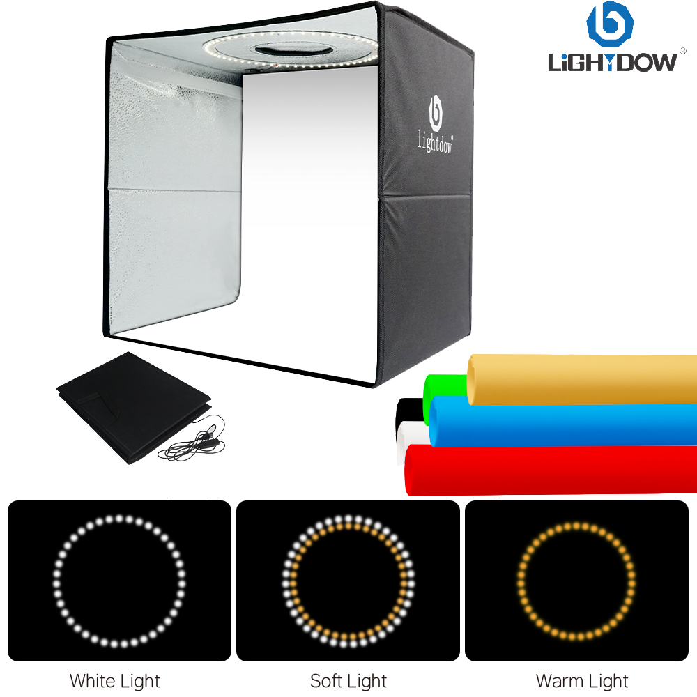 Photography Lighting And Backdrop Kits - Kit Studio Foto Lightdow dengan Kotak
