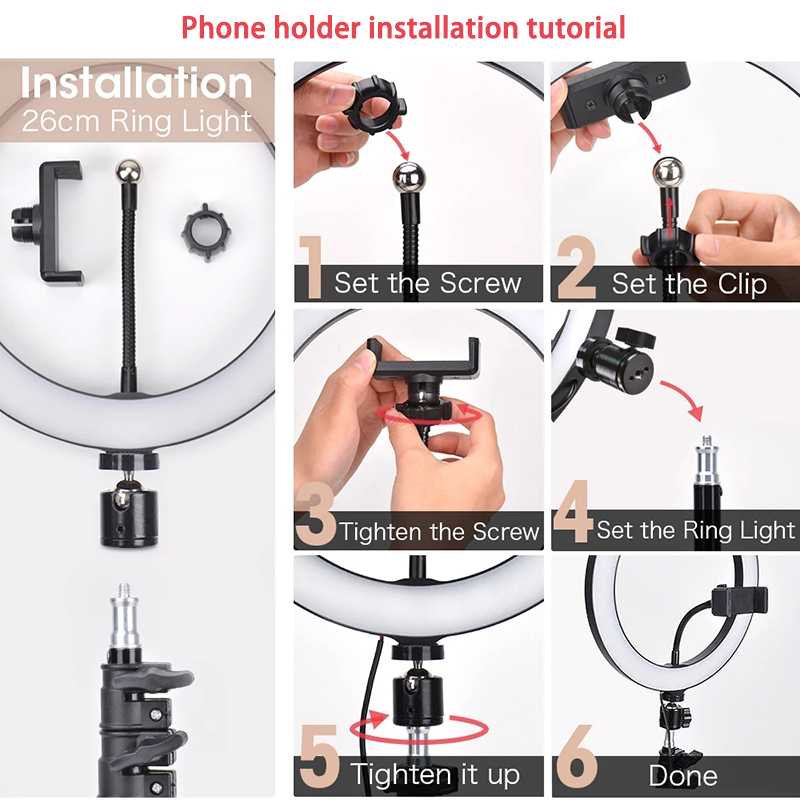 Lampu Cincin Selfie 16/26/33Cm - Photography Lighting Tent ulasan dan harga