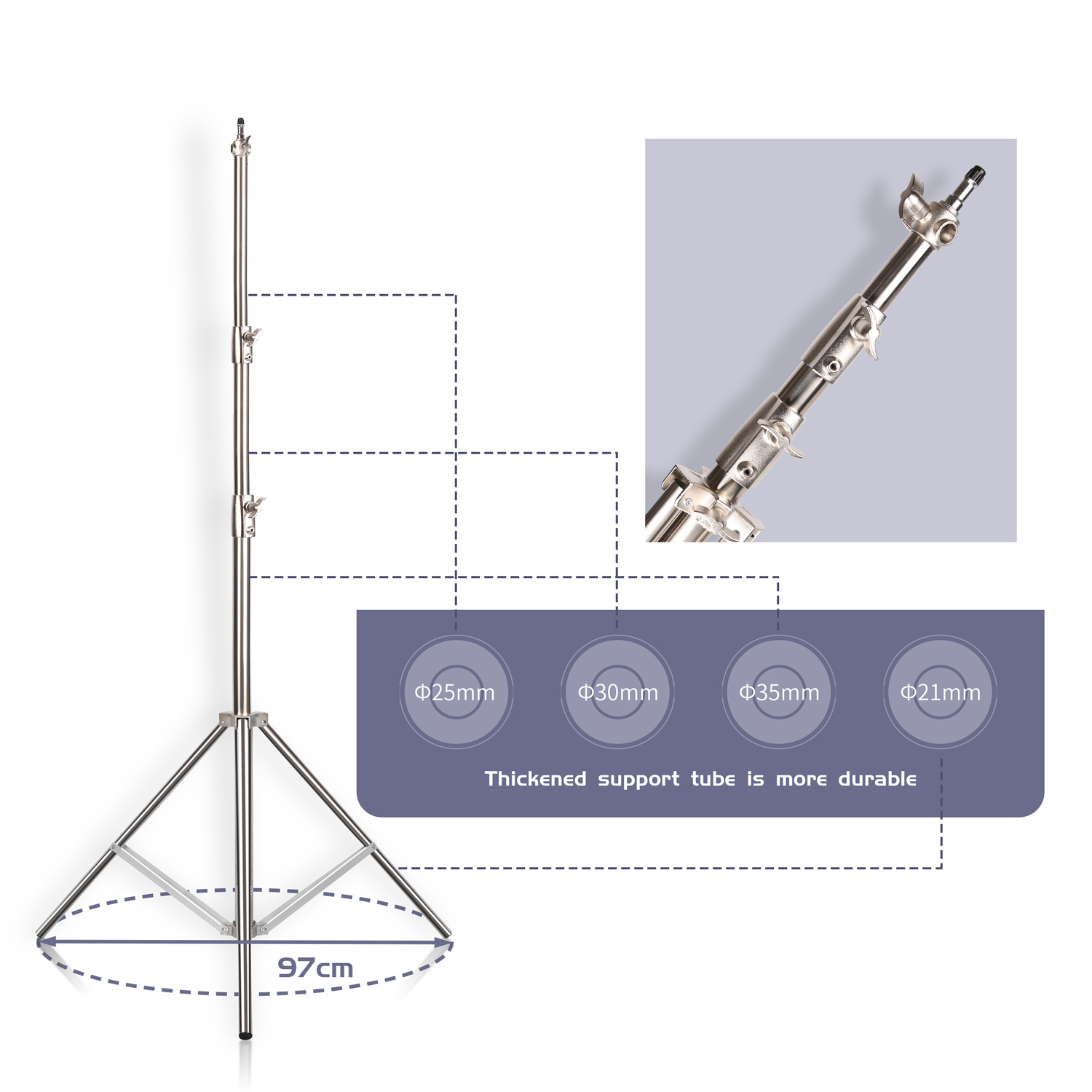 SH 2.8M dudukan lampu baja tah - Photography Lighting Background ulasan dan harga