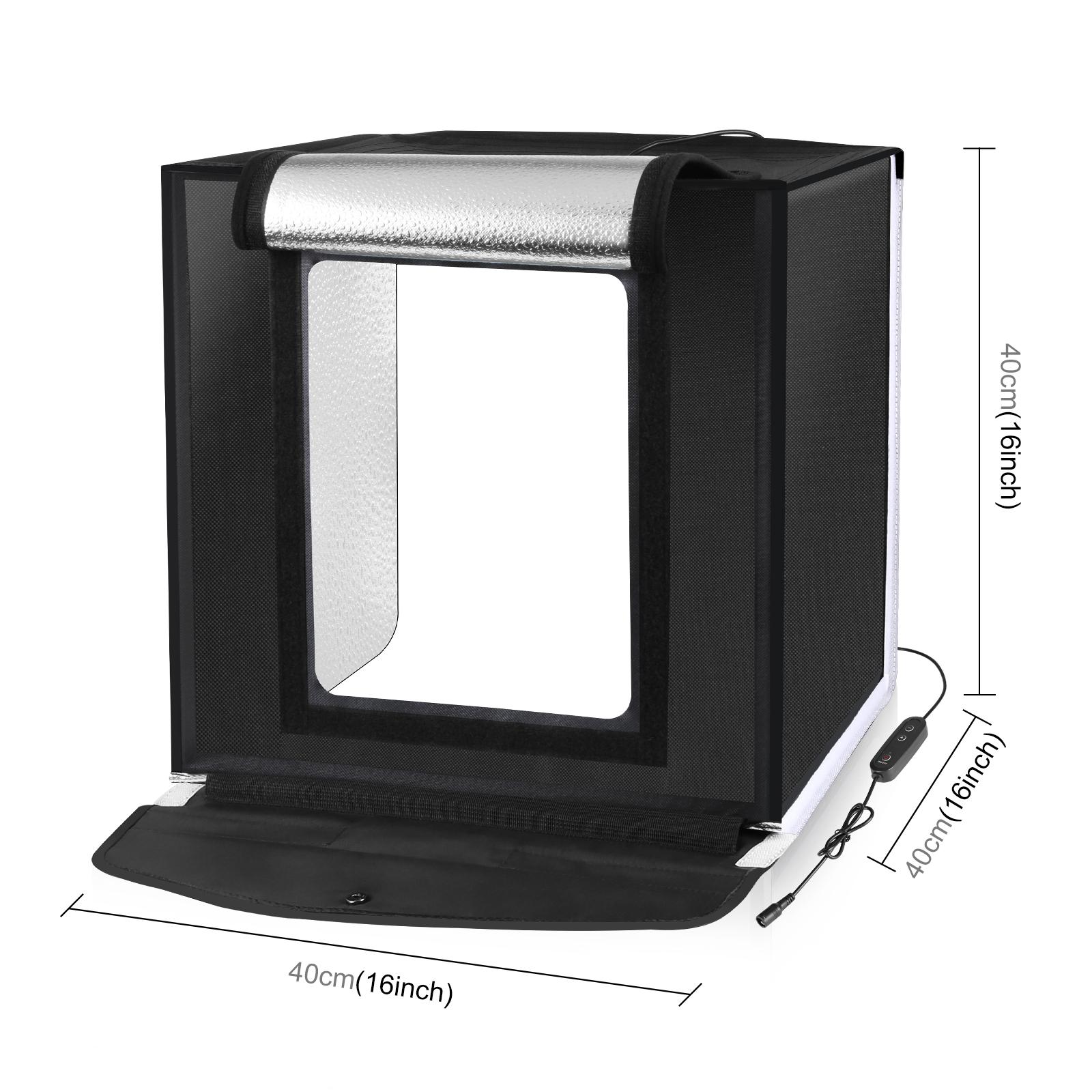 PULUZ kotak LED fotografi 40cm - Photography Lighting And Backdrop Kits ulasan dan harga