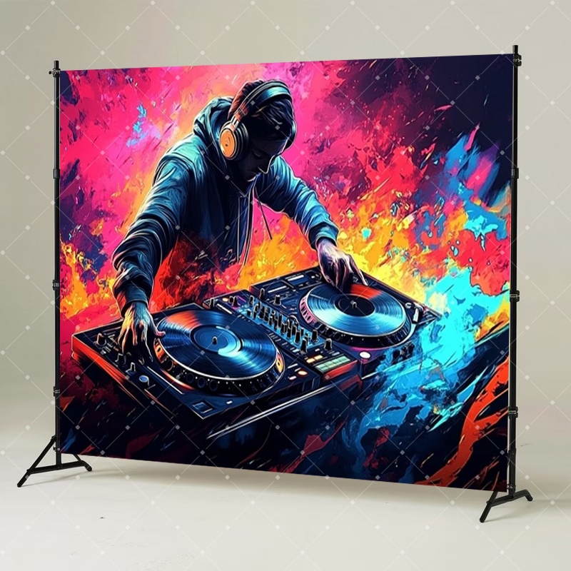 Dekorasi Pesta DJ Musik Hip Ho - Photography Lighting Background ulasan dan harga