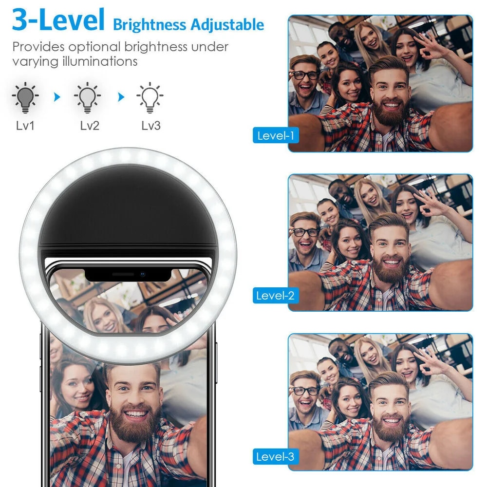 Lampu Cincin Selfie LED dengan - Photography Lighting Tent ulasan dan harga