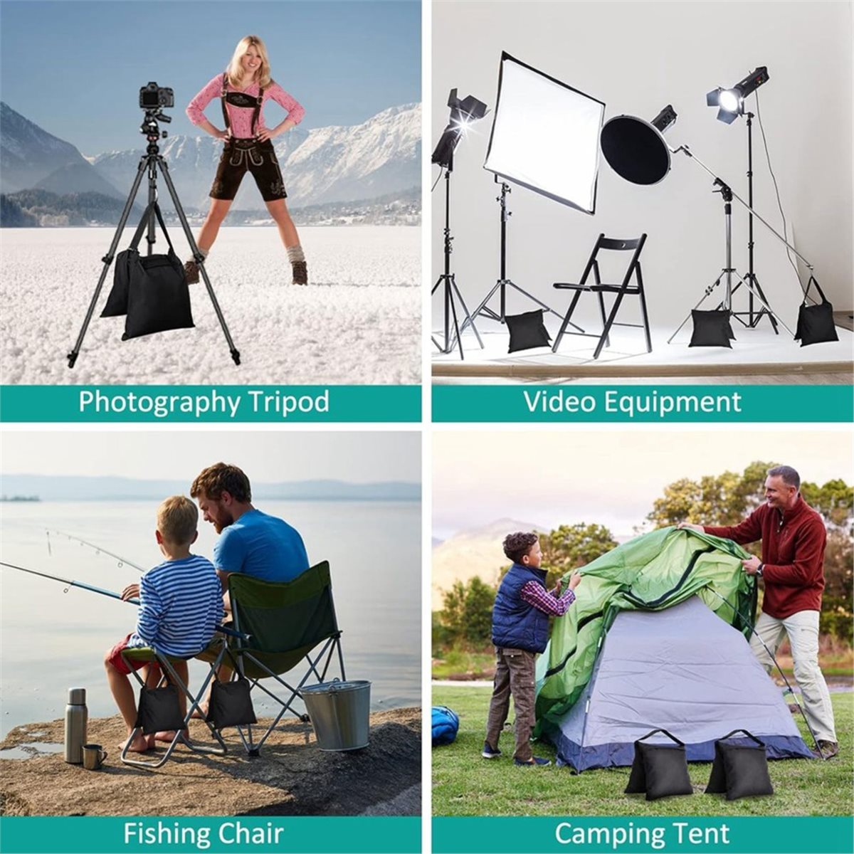 8 Paket Kantong Pasir untuk Pe - Photography Lighting Weight Bags ulasan dan harga