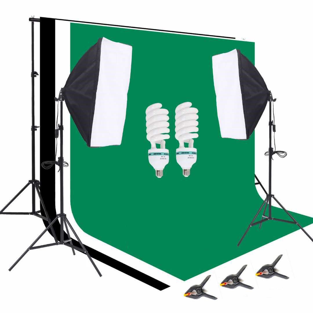 1 Set Perlengkapan Studio Foto - Photography Lighting And Backdrop Kits ulasan dan harga