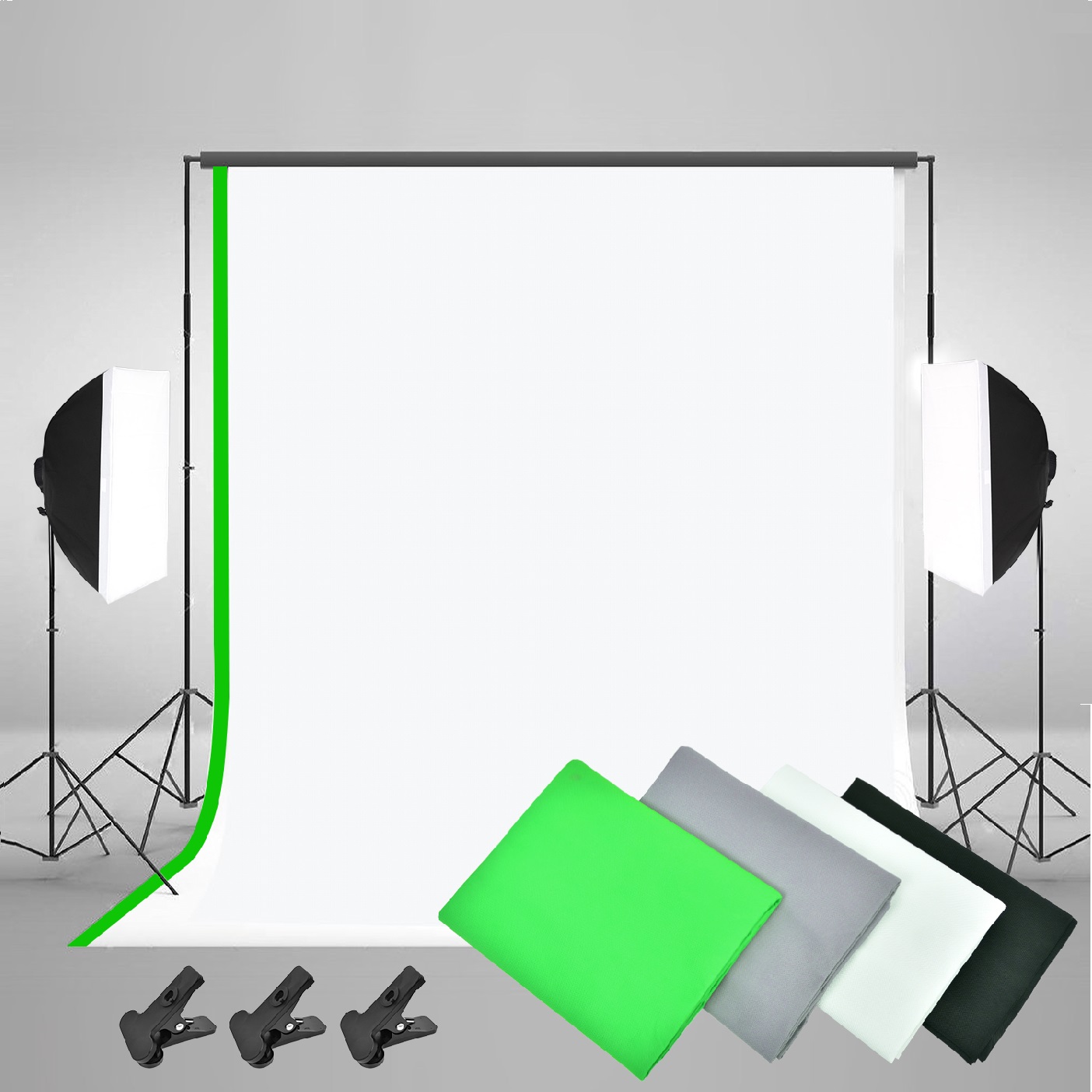 Paket Perlengkapan Fotografi G - Photography Lighting And Backdrop Kits ulasan dan harga